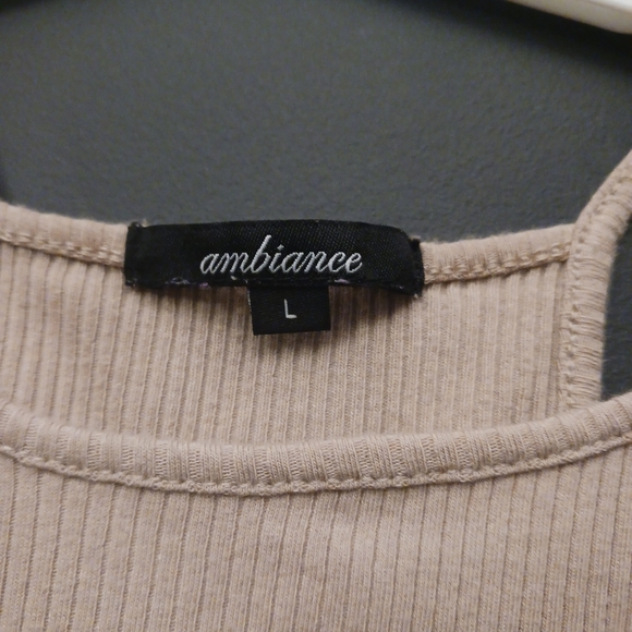 LOVE ARI MEDIUM BLACK WOMENS DRESS + INCLUDES AMBIANCE LARGE TAN TANK TOP - Picture 5 of 6